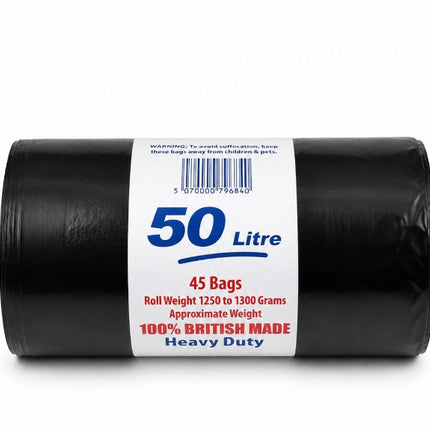 Black Bin Bags 50