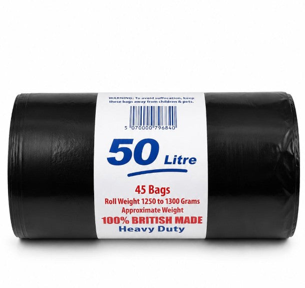 Black Bin Bags 50