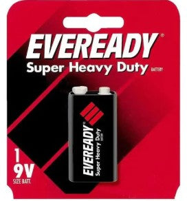 Eveready Super Heavy‑Duty 9V Carbon‑Zinc Battery