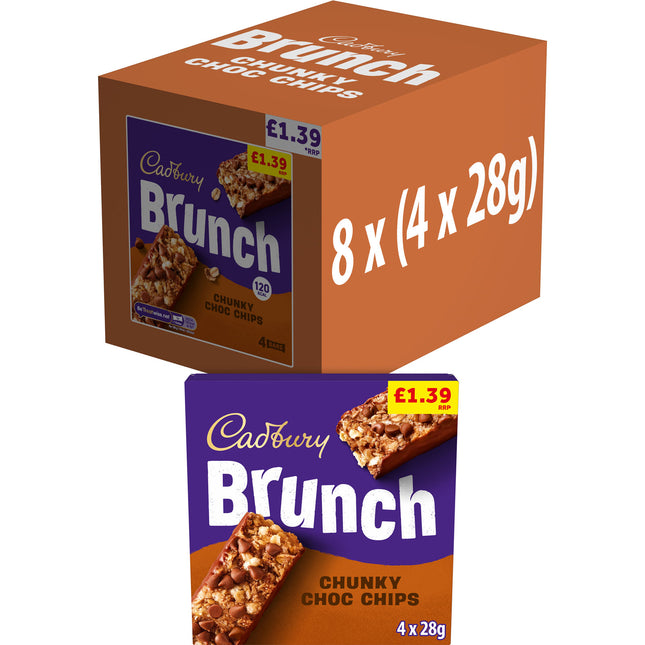 Cadbury Brunch Bar Choc Chip PM £1.39 4Pk