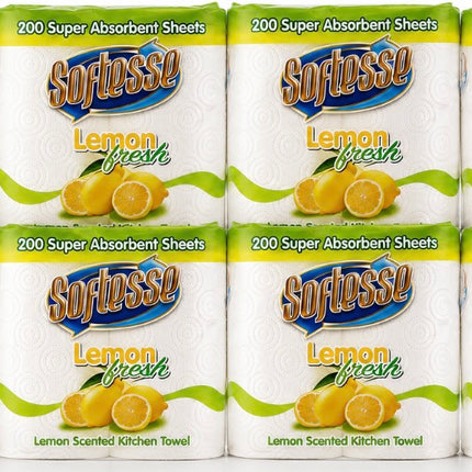 Softesse Lemon Kitchen Towel Twin Pack x 8