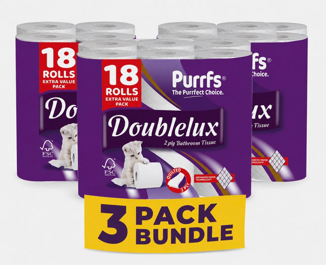 Doublelux Toilet Rolls 18s x 3 Pack (54)