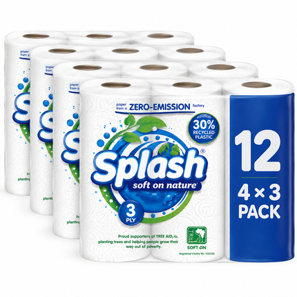 3 Pack Splash Kitchen Towel Full Pack (3 x 4)