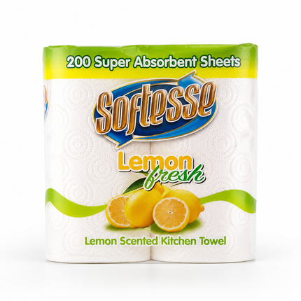 Softesse Lemon Kitchen Towel Twin Pack x 8