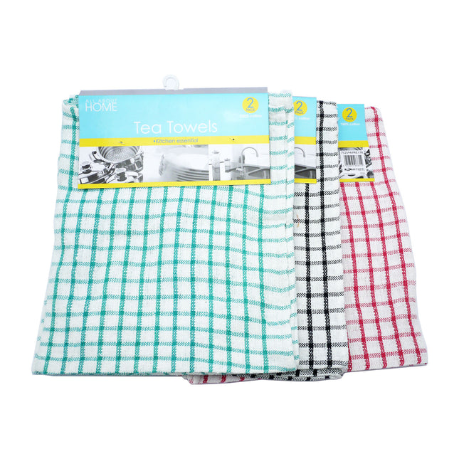 Tea Towel Mono Check