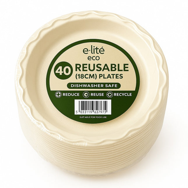 Plastic Plates Pack 40's (Side Plate)