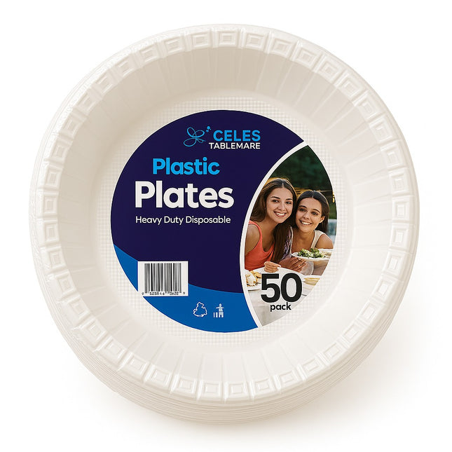 Plastic Plates 10" 1 Compartment (500)  10 x 50's