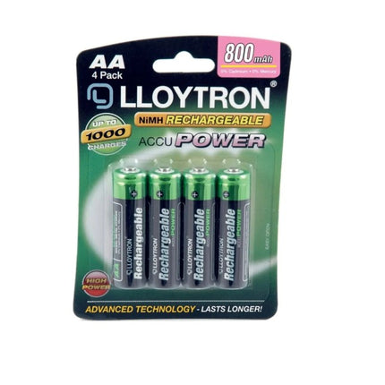 Lloytron Rechargeable Batteries AA 800 mAh (Copy)