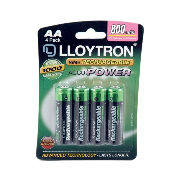 Lloytron Rechargeable Batteries AA 800 mAh (Copy)