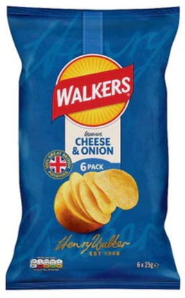 Walkers Cheese & Onion 6 Pack