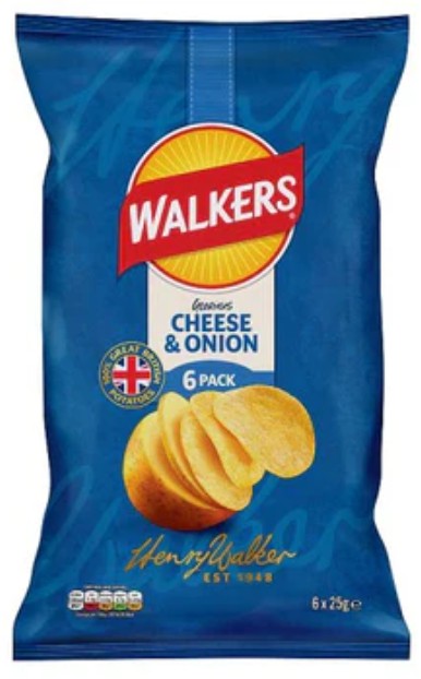 Walkers Cheese & Onion 6 Pack
