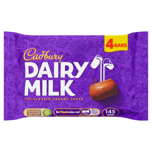 CADBURY DAIRY MILK CHOCOLAT 4PK MULTIPACK