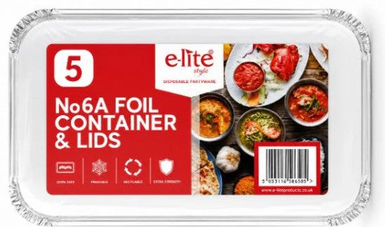 Foil Containers Pack 5