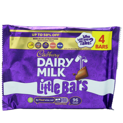 CADBURY DAIRY MILK LITTLE BARS 4 PACK