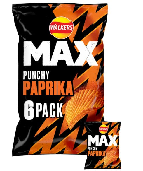 Walkers Paprika Max 6 Pack