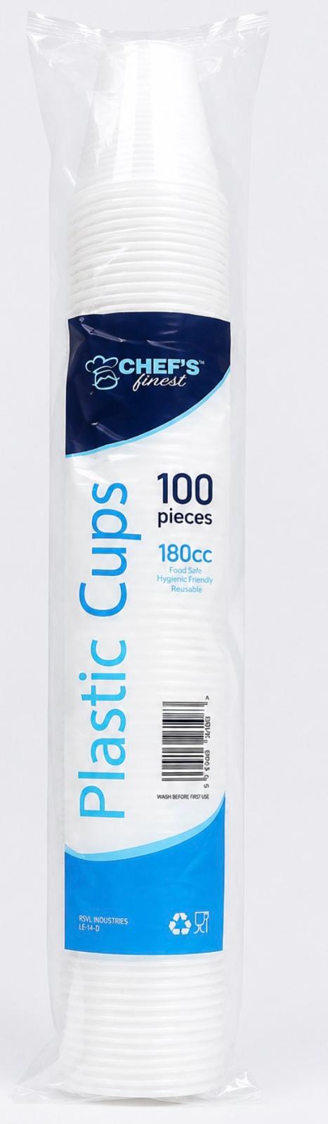 Plastic Cups Pack 100