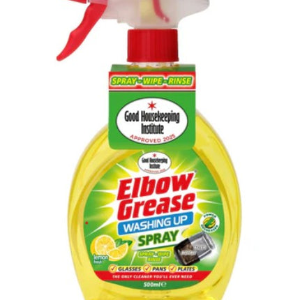 Elbow Grease Lemon Washing Up Liquid Spray 500ml